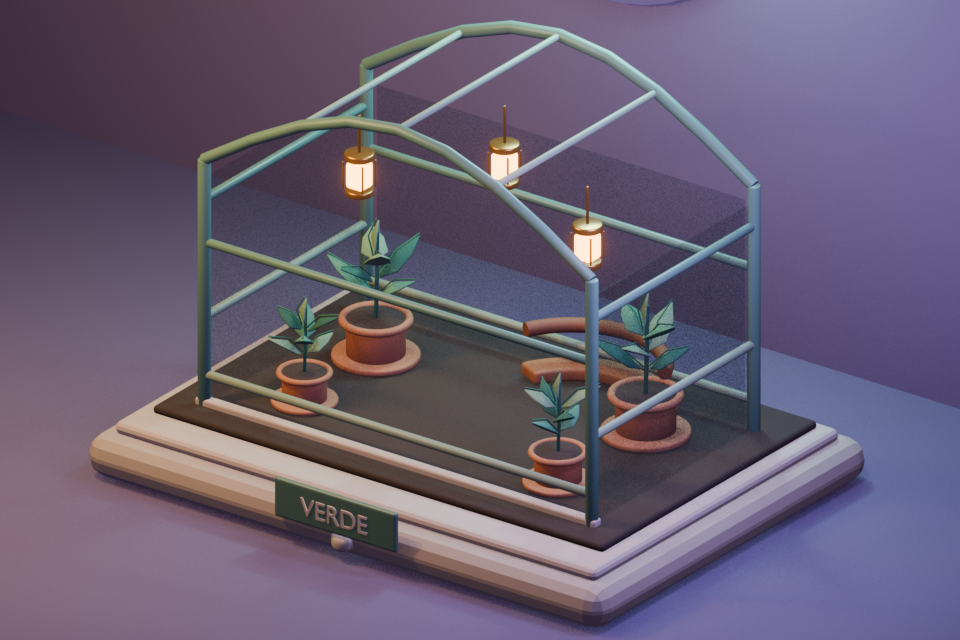 Actual output: Lantern Conservatory: an actual Blender scene